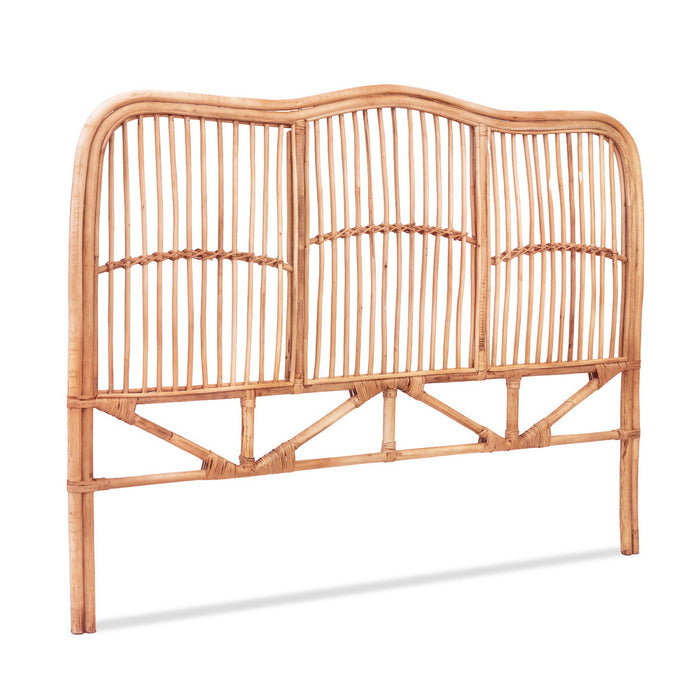 Bed Headboard Double Bedhead Rattan Nero Pine