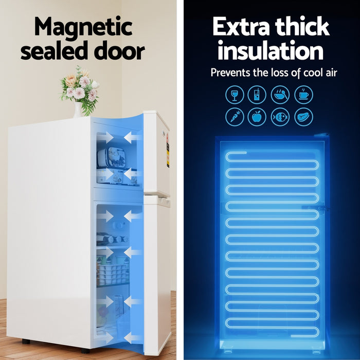 80L Bar Fridge Mini Freezer Refrigerator White