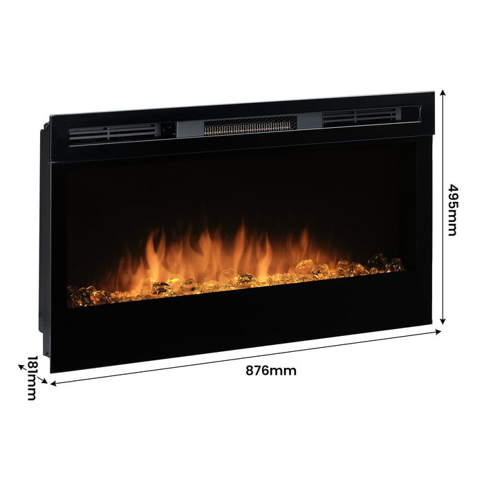 Prism Wall Mounted Electric Fireplace - 34-Inches