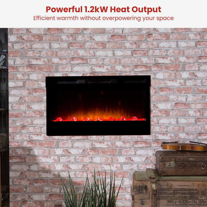 Prism Wall Mounted Electric Fireplace - 34-Inches