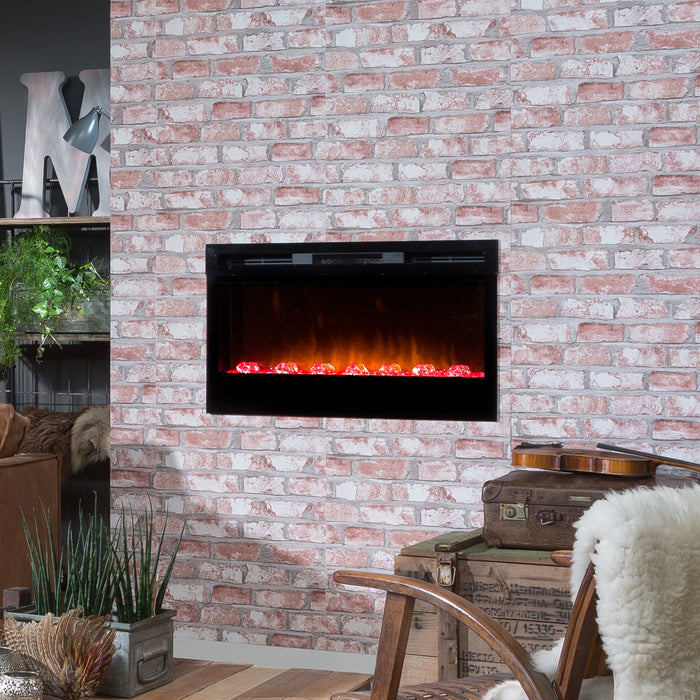 Prism Wall Mounted Electric Fireplace - 34-Inches