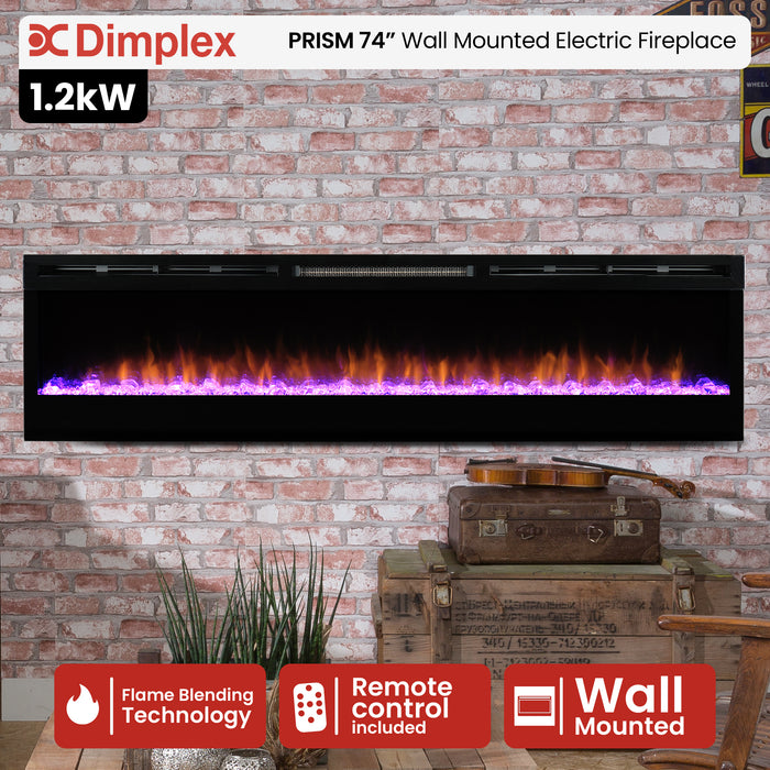 Prism Wall Mounted Electric Fireplace - 74-Inches