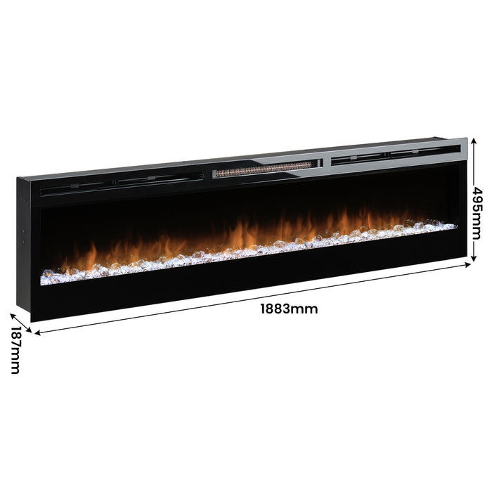Prism Wall Mounted Electric Fireplace - 74-Inches