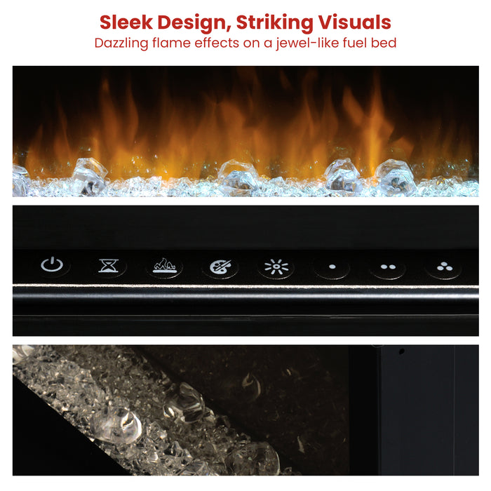 Prism Wall Mounted Electric Fireplace - 74-Inches