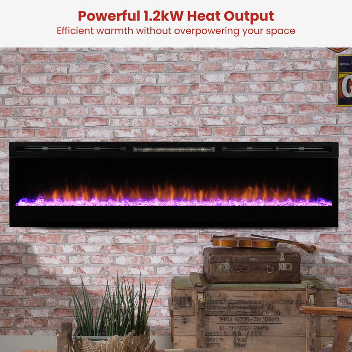 Prism Wall Mounted Electric Fireplace - 74-Inches