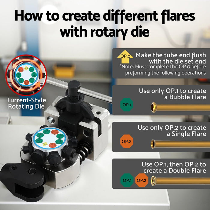 45° Brake Line Flaring Tool Kit For 3/16"-3/8" Tubing With Cutter