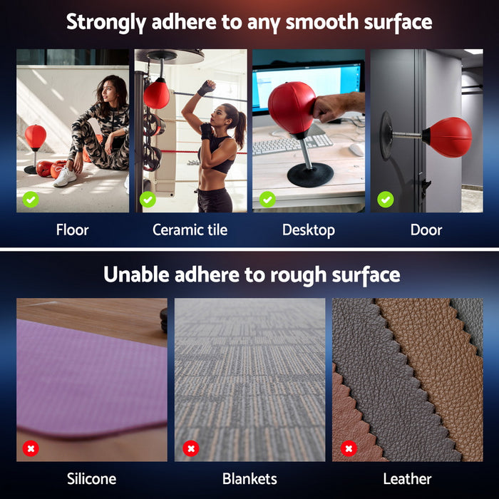 Desktop Punching Boxing Bag Stand Set With Pump Swivel Speed Balls