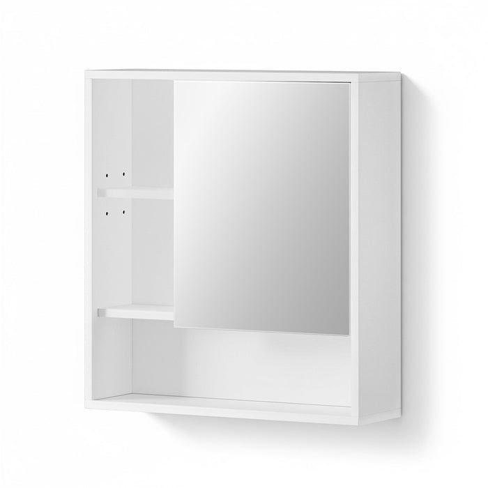 Bathroom Mirror Cabinet Mirrored Medicine Adjustable Shelf Wall Mounted 560Mm White