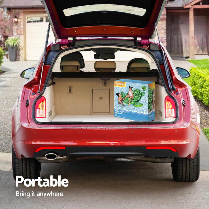 Float Turtle Rider Inflatable Ride On Floating Pool Lounger 153X140cm