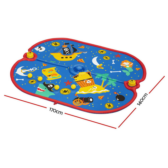 Kids Splash Pad Pool Sprinkler Spray Play Mat Water Fun Toys 170cm X140cm