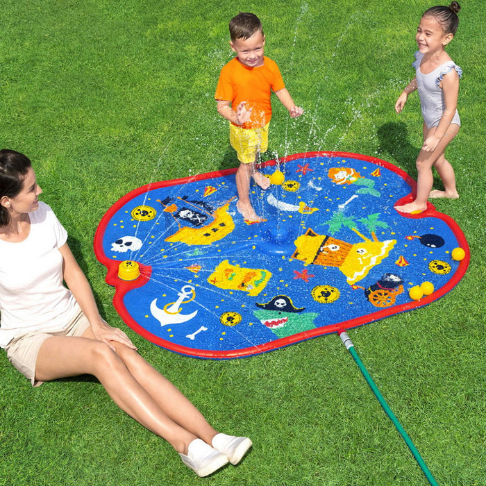Kids Splash Pad Pool Sprinkler Spray Play Mat Water Fun Toys 170cm X140cm