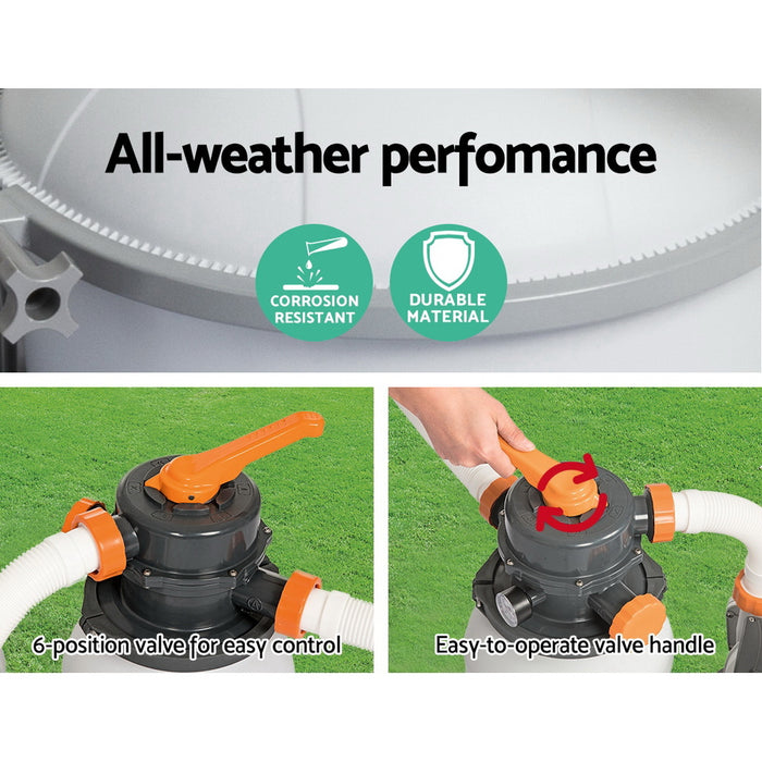 Pool Pump Sand Filter 1500Gph 5678L/H Pools Flowclear? Filters