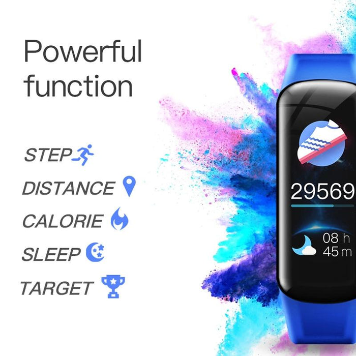 Ips Smart Bracelet Call Reminder Hr/Bp Monitoring Sleep/Sedentary Tracking Remote Control