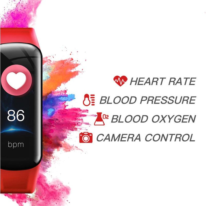 Ips Smart Bracelet Call Reminder Hr/Bp Monitoring Sleep/Sedentary Tracking Remote Control