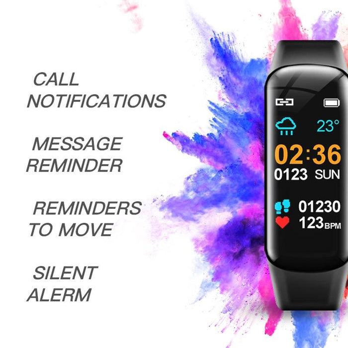 Ips Smart Bracelet Call Reminder Hr/Bp Monitoring Sleep/Sedentary Tracking Remote Control
