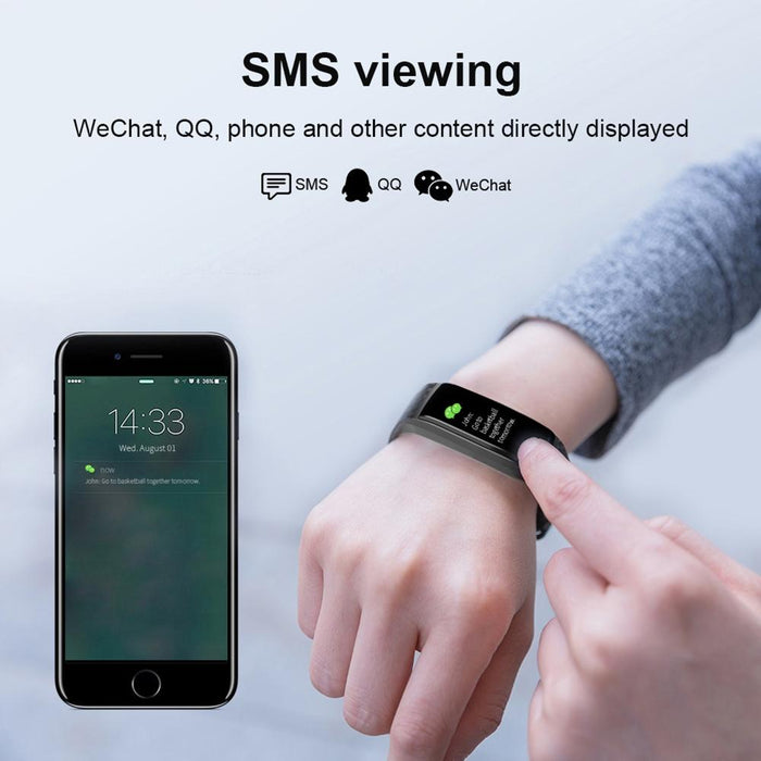 Ips Smart Bracelet Ip67 Waterproof Call Reminder Heart Rate Blood Pressure Sleep Monitoring