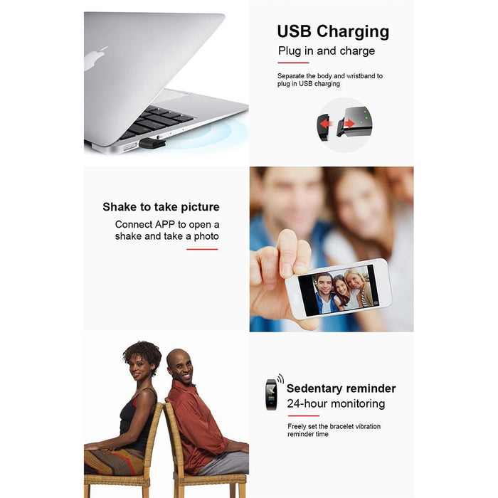 Ips Smart Bracelet Ip67 Waterproof Call Reminder Heart Rate Blood Pressure Sleep Monitoring