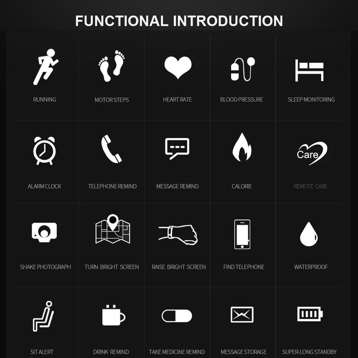 Ips Smart Bracelet Ip67 Waterproof Call Reminder Heart Rate Blood Pressure Sleep Monitoring