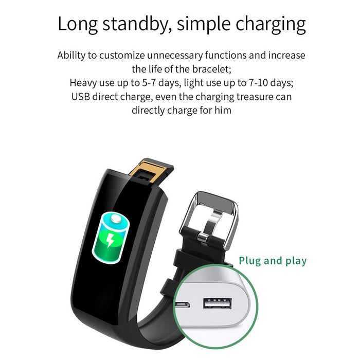 Ips Smart Bracelet Ip67 Waterproof Call/Heart/Bp/Sleep/Sedentary