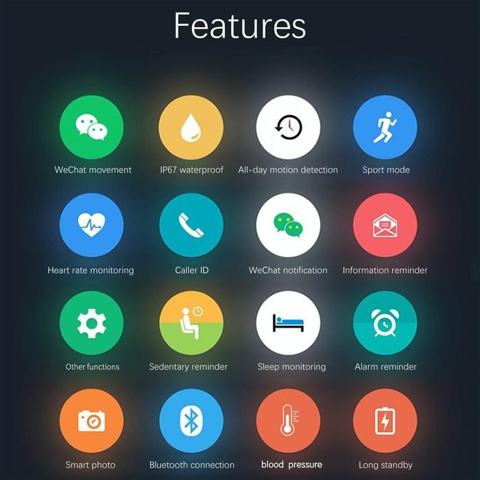 Ip67 Waterproof Smart Bracelet Tft Screen Call/Heart/Sleep/Sedentary/Blood Monitoring