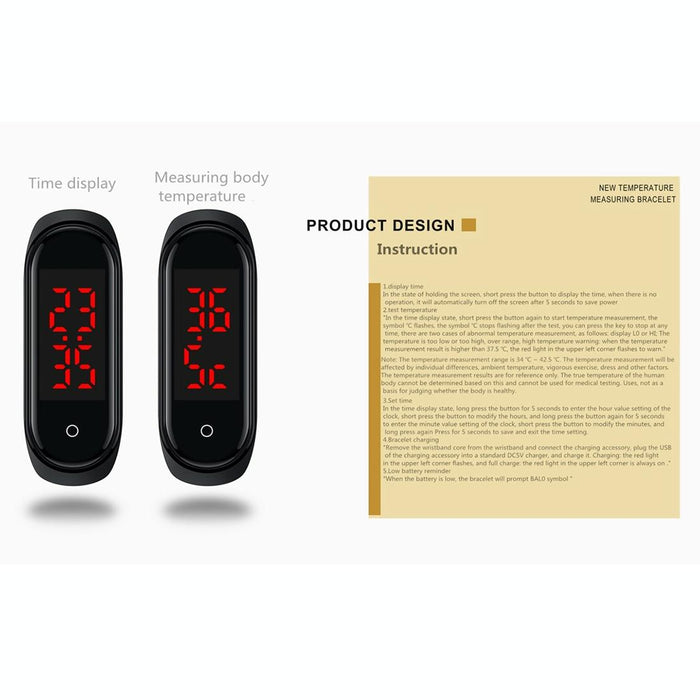 Smart Temperature Bracelet 30 45 C Measurement Range