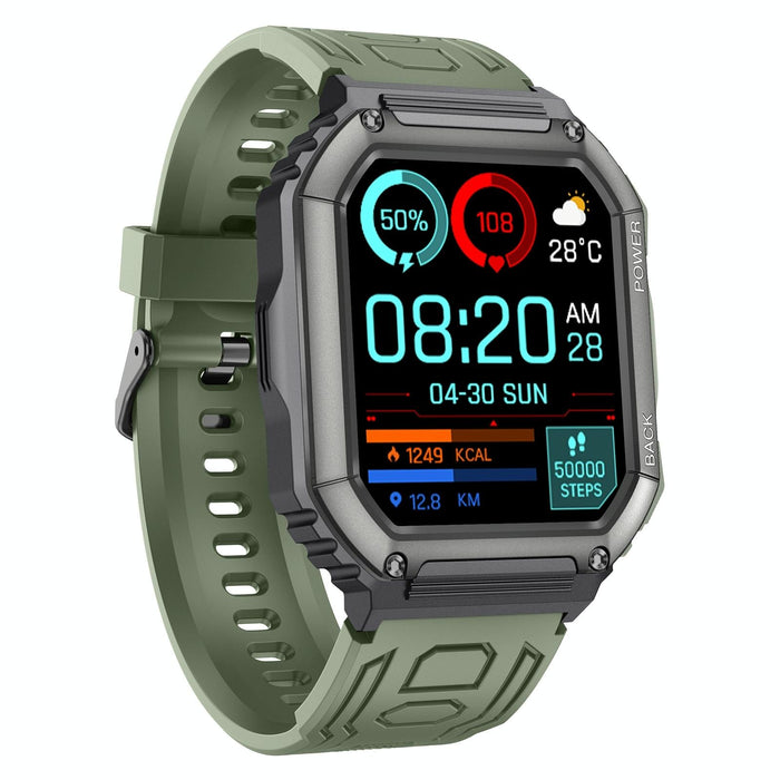Waterproof Pedometer Sport Smart Watch With Heart Rate & Bt Calling