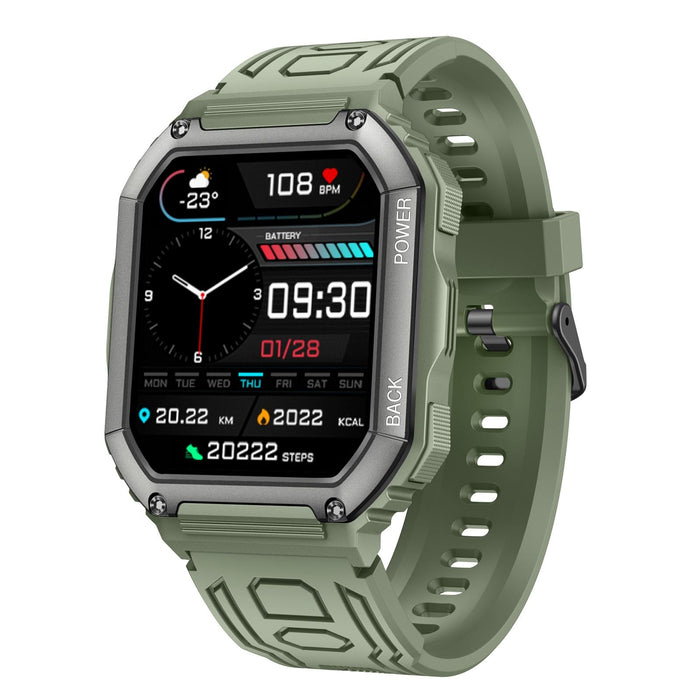 Waterproof Pedometer Sport Smart Watch With Heart Rate & Bt Calling
