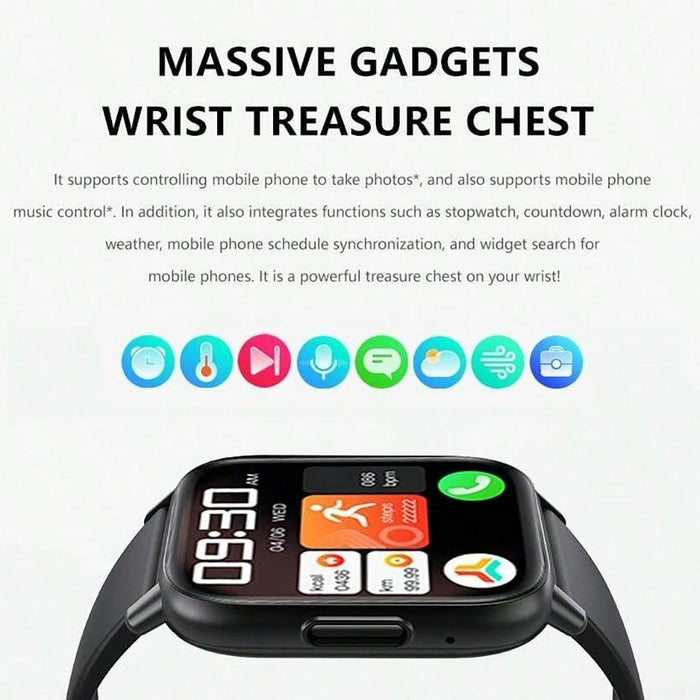 1.83 Inch Ip68 Waterproof Smart Watch Support Body Temperature Monitoring / Heart Rate / Blood Oxygen / Blood Pressure Monitoring