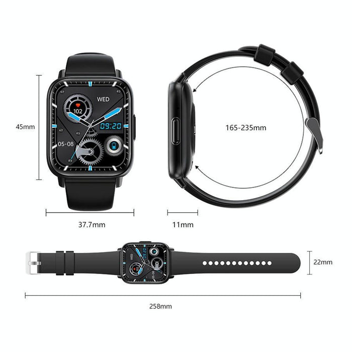 1.83 Inch Ip68 Waterproof Smart Watch Support Body Temperature Monitoring / Heart Rate / Blood Oxygen / Blood Pressure Monitoring