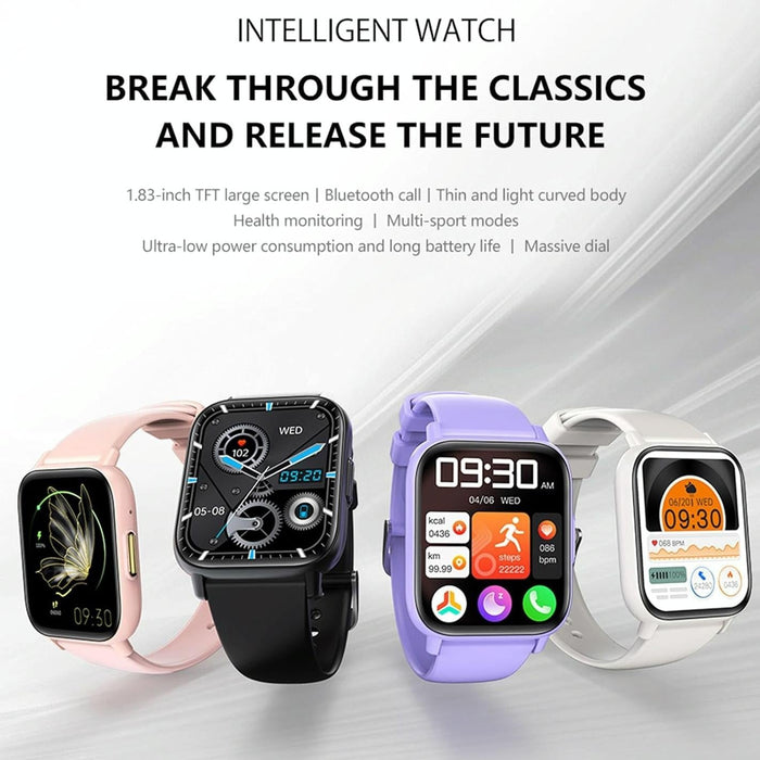 1.83 Inch Ip68 Waterproof Smart Watch Support Body Temperature Monitoring / Heart Rate / Blood Oxygen / Blood Pressure Monitoring