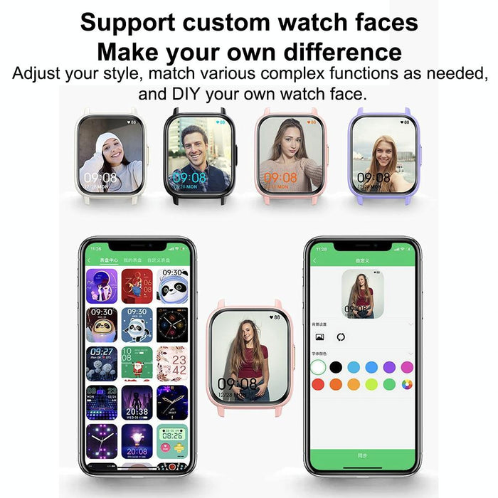 1.83 Inch Ip68 Waterproof Smart Watch Support Body Temperature Monitoring / Heart Rate / Blood Oxygen / Blood Pressure Monitoring