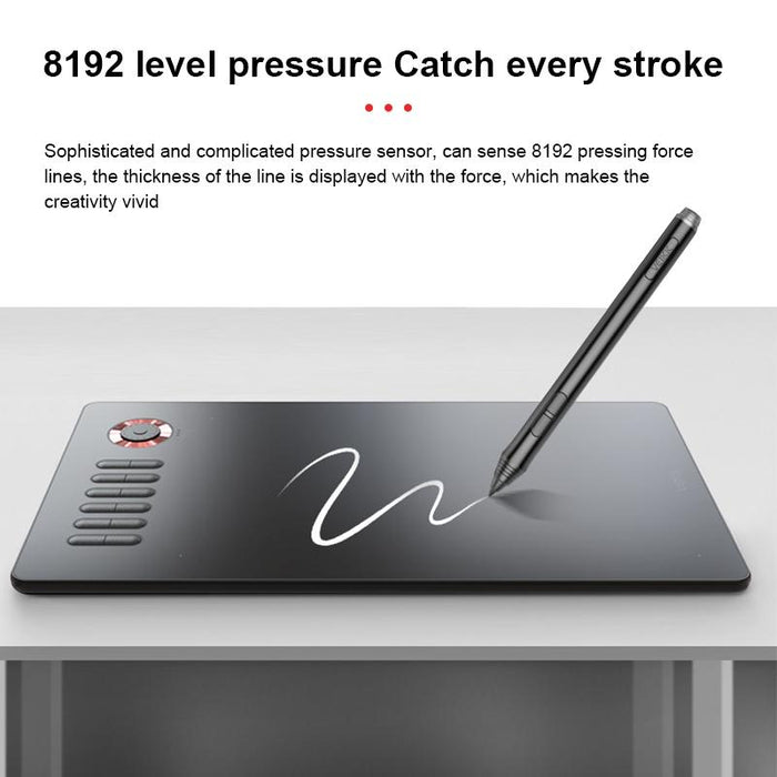 10X6 Inch Smart Touch Graphic Tablet With Type-C Interface