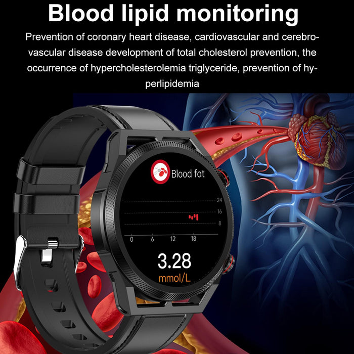 1.39 Inch Ips Screen Waterproof Smart Watch With Body Temp & Ecg Support