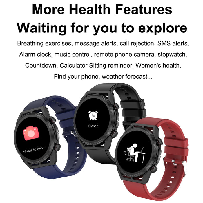 1.39 Inch Ips Screen Waterproof Smart Watch With Body Temp & Ecg Support