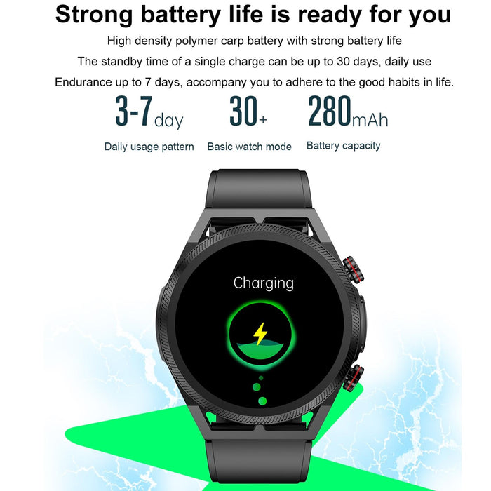 1.39 Inch Ips Screen Waterproof Smart Watch With Body Temp & Ecg Support