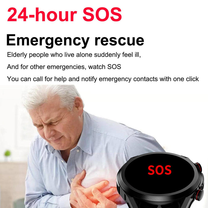 1.39 Inch Ips Screen Waterproof Smart Watch With Body Temp & Ecg Support