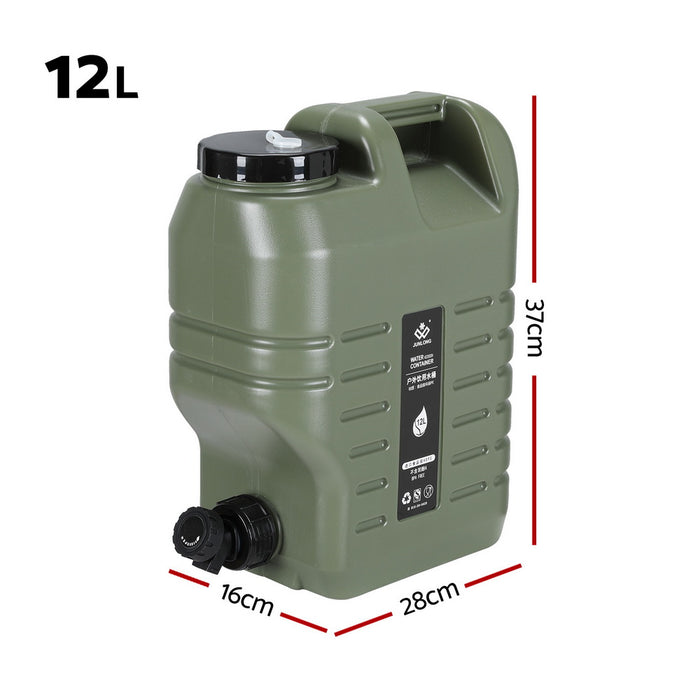 12L Water Container Jerry Can Bucket Camping Outdoor Storage Tank