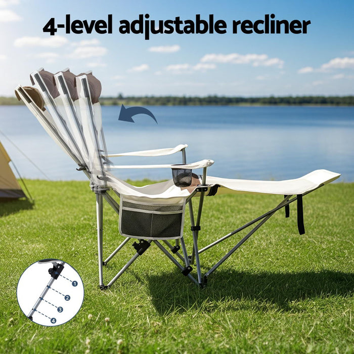Camping Chair Reclining Adjustable Portable Outdoor Folding Lightweight