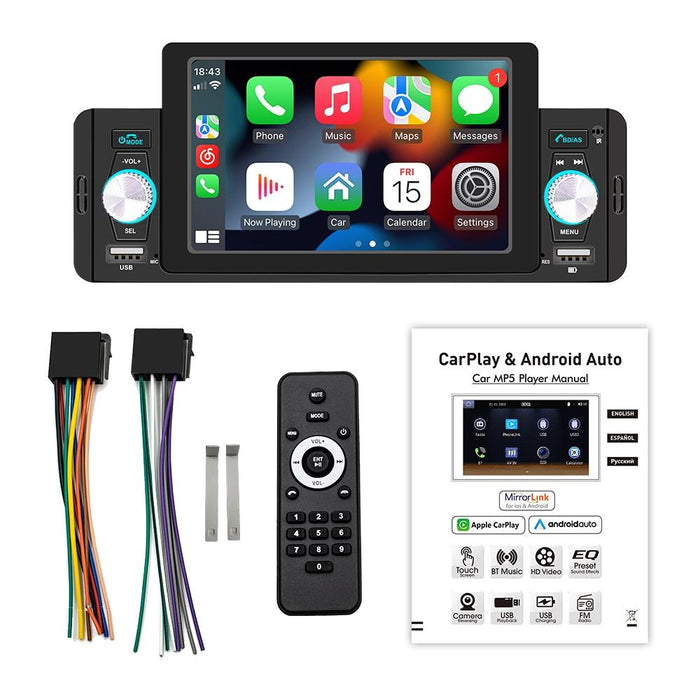 5 Inch Car Mp5 Inch Player W / Wireless Phone Mirror Link & Steering Wheel Control