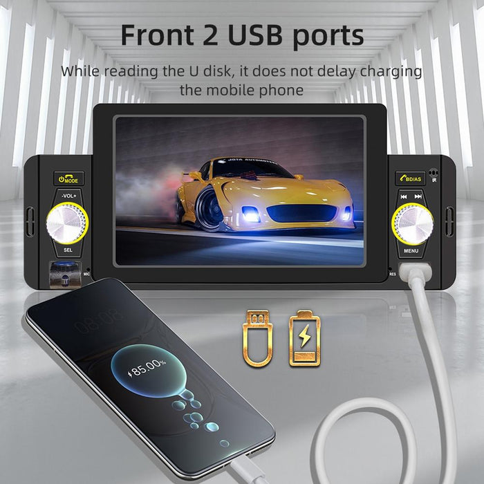 5 Inch Car Mp5 Inch Player W / Wireless Phone Mirror Link & Steering Wheel Control