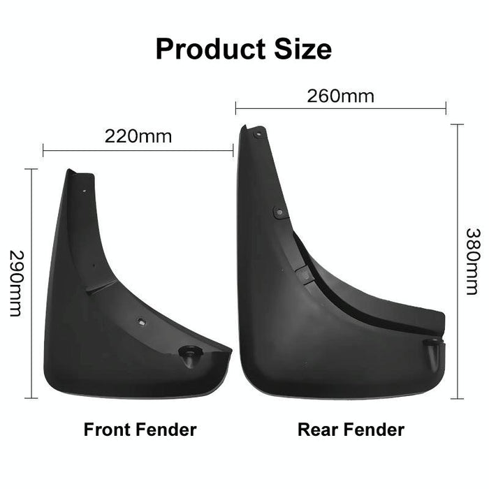 For Jeep Renegade 2015-2021 4Pcs / Set Car Auto Soft Plastic Splash Flaps Fender Guard