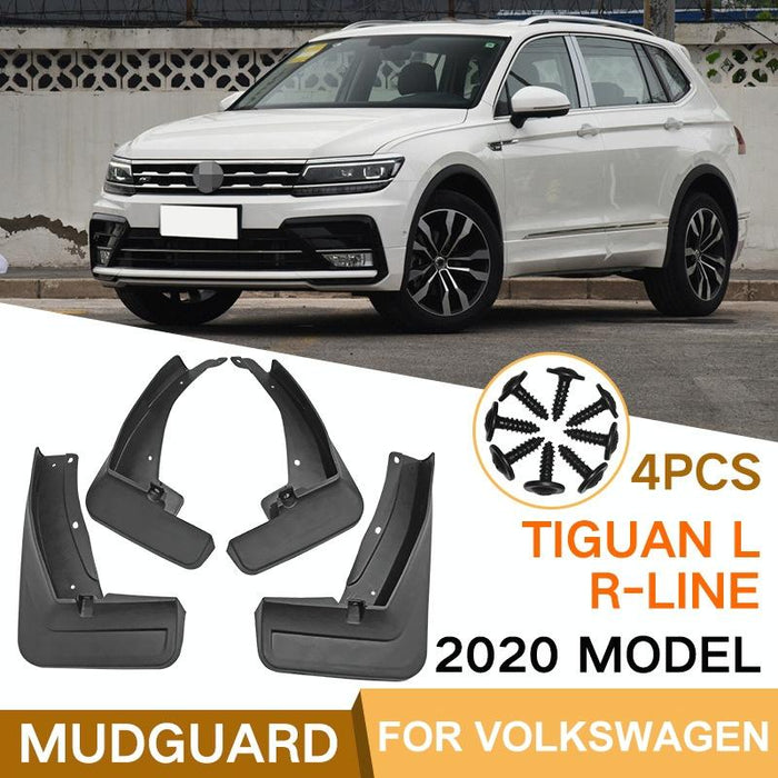 For Volkswagen Tiguan Lr-Line 2018-2020 4Pcs / Set Car Auto Soft Plastic Splash Flaps Fender Guard