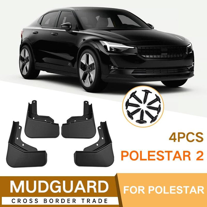 For Polestar 2 4Pcs / Set Car Auto Soft Plastic Splash Flaps Fender Guard