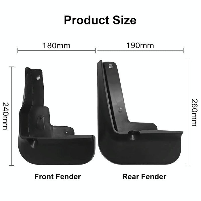 For Toyota Camry Sport 2018-2021 4Pcs / Set Car Auto Soft Plastic Splash Flaps Fender Guard