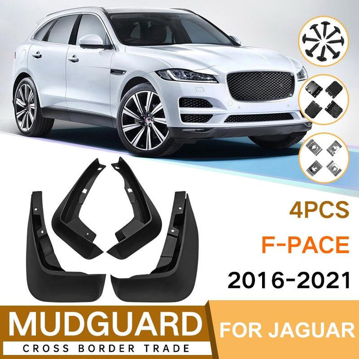 For Jaguar F-Pace 2016-2021 4Pcs / Set Car Auto Soft Plastic Splash Flaps Fender Guard