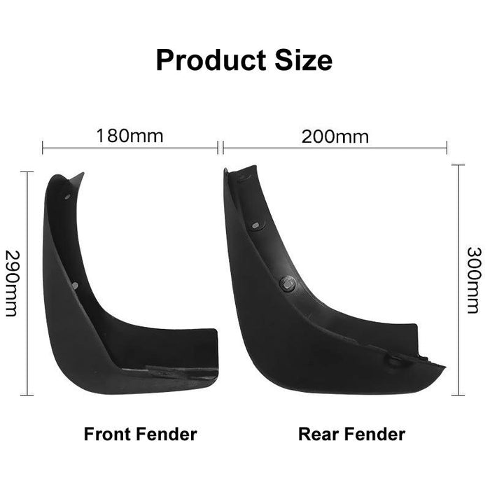 For Nissan Note E11 / Livina 2005-2009 4Pcs / Set Car Auto Soft Plastic Splash Flaps Fender Guard