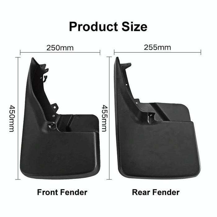 For Dodge Ram 1500 / 2500 / 3500 2010-2018 4Pcs / Set Car Auto Soft Plastic Splash Flaps Fender Guard