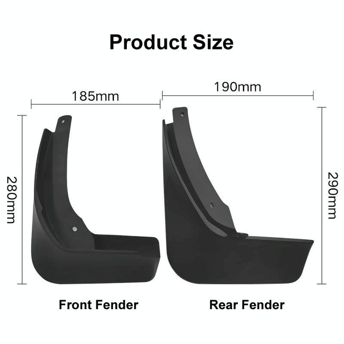 For Skoda Superb 2016-2021 4Pcs / Set Car Auto Soft Plastic Splash Flaps Fender Guard
