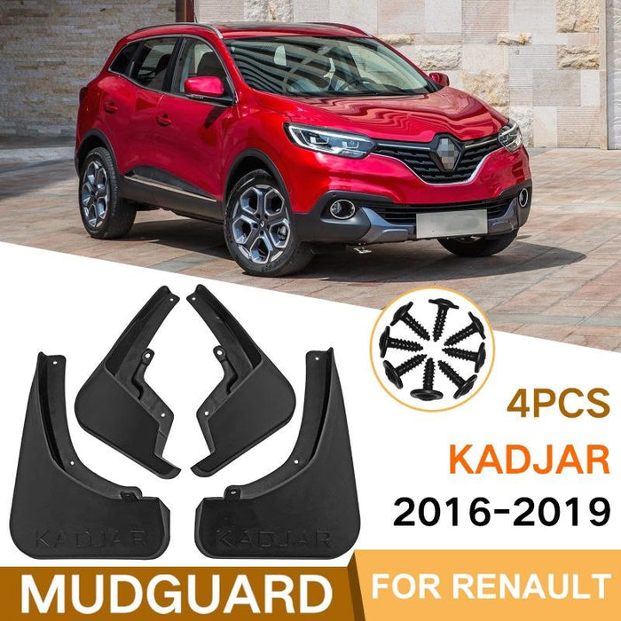 For Renault Kadjar 2016-2019 4Pcs / Set Car Auto Soft Plastic Splash Flaps Fender Guard