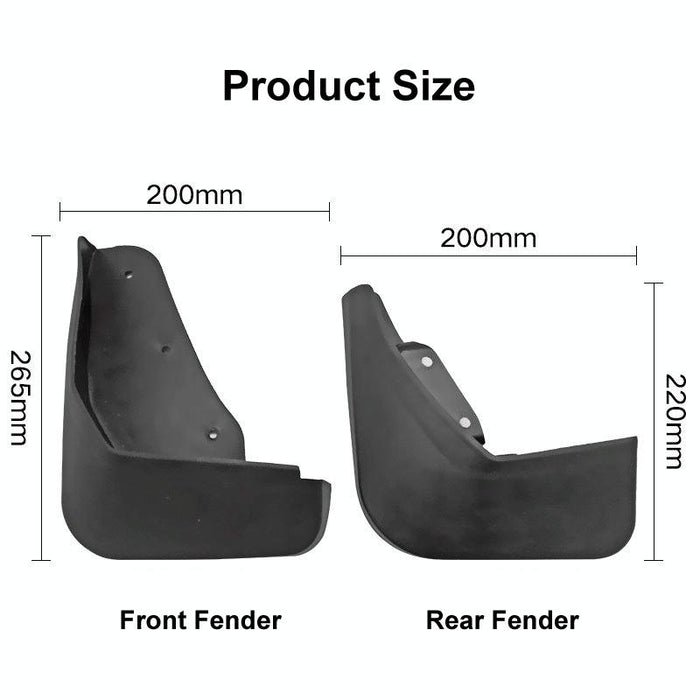 For Ford Ecosport 2013-2017 4Pcs / Set Car Auto Soft Plastic Splash Flaps Fender Guard
